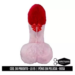 Pênis De Pelúcia Rosa - L'amour Boutique Erótica