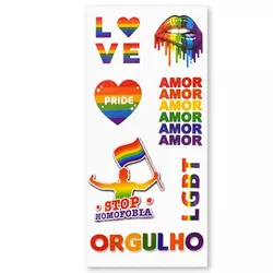 Cartela de Tatuagem Adesiva Temporária Orgulho 19 ... - L'amour Boutique Erótica
