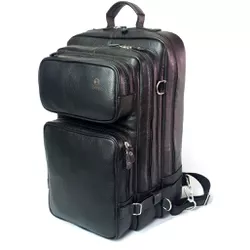 Mochila de Couro Original Top Platinum Preta.
