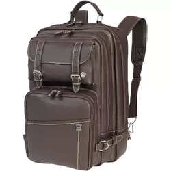 Mochila de couro - Modelo mundy city - Mundy café - LARGADÃO - COM VOCÊ, ONDE FOR!