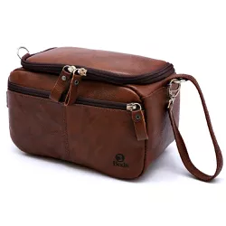 Necessaire de Mão Bolsa Multiuso - dia a dia 100% em Couro -... - LARGADÃO - COM VOCÊ, ONDE FOR!