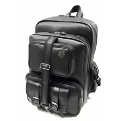 Mochila Tracker de Couro Original Preta.