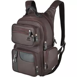 Mochila Racer em Couro - Reforçada cor Café - Racer café. - LARGADÃO - COM VOCÊ, ONDE FOR!