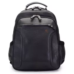Mochila de Couro - modelo Tron Preta casual. - Tron preto in... - LARGADÃO - COM VOCÊ, ONDE FOR!