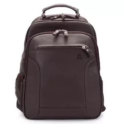 Mochila de Couro modelo Tron Casual Café. - Tron Café Inteir... - LARGADÃO - COM VOCÊ, ONDE FOR!