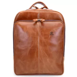 Mochila Vintage em Couro Original Café.