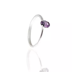 Anel Solitário Oval Lavanda Prata 925 - A4502lavan... - LE BEAU