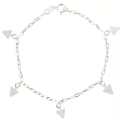 Pulseira Plaquinha Triângulos Prata 925 - PPT005 - LE BEAU