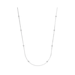Corrente Veneziana Bolinha V12 40cm Prata 925 - C1... - LE BEAU