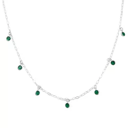 Choker Pingentes Zirconias Color Prata 925 - CPZ - LE BEAU