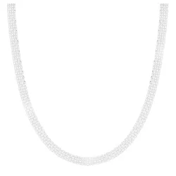Colar Malha Esteira 6mm 45cm Prata 925 - CE456 - LE BEAU
