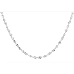 Corrente Singapura Fechada 2,5mm 45cm Prata 925 - ... - LE BEAU