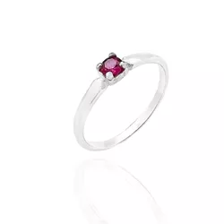 Anel Solitário Pink Atenas Prata 925 - A4194PINK - LE BEAU