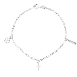 Pulseira Pingentes Sorte 18,5cm Prata 925 - PSORTE - LE BEAU