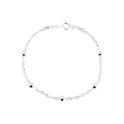 Pulseira Singapura Bolinhas Prata 925 - PSB - LE BEAU