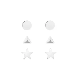Trio Brincos Geométricos Prata 925 - TRGEO925-ATD... - LE BEAU