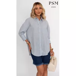 CAMISA FEMININA OVERSIZED PISOM - 18579 - LEDECA