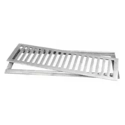 Grelha de alumínio fundido com caixilho 20x50 cm -... - Tampão e grelha GK