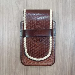 Porta Celular em Couro Entalhado 8085 - 8085 - LETÍCIA COUNTRY IMPORT'S
