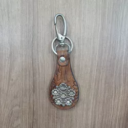 Porta Celular em Couro Entalhado 