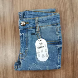 Calça Jeans Juvenil Feminina American Country Boots Cut Bordada 