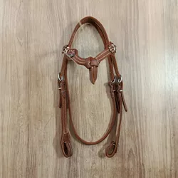  Cabeçada Testeira de Couro com Afogador Sport Equine