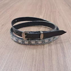 Bandinha Para Chapéu em Couro Com Strass 7772 - 77... - LETÍCIA COUNTRY IMPORT'S