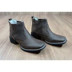 Botina Texana Big Bull Em Couro Fossil Tabaco 2600... - LETÍCIA COUNTRY IMPORT'S