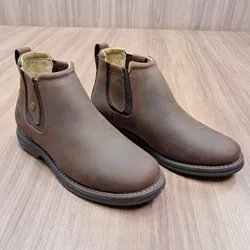 Botina Conforto Gel Zebu Em Couro Terra 59080 7755... - LETÍCIA COUNTRY IMPORT'S