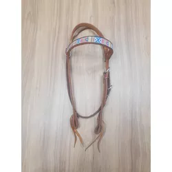  Cabeçada Testeira de Couro com Afogador Sport Equine