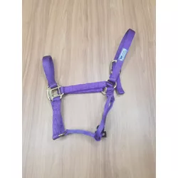Cabresto para Cavalo Nylon Roxo Importado 6596