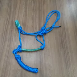Cabresto para Cavalo 7 nós em Nylon Azul c/ Cabo M... - LETÍCIA COUNTRY IMPORT'S