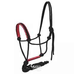 Cabresto para Cavalo 7 nós em Nylon Preto c/ Cabo ... - LETÍCIA COUNTRY IMPORT'S