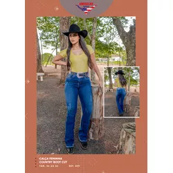Calça Jeans Feminina American Country Boots Cut