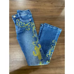 Calça Jeans Juvenil Feminina Four Bordada