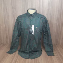 Camisa Tuff Xadrez Musgo C/ Laranja Manga Longa 69... - LETÍCIA COUNTRY IMPORT'S