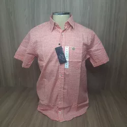 Camisa Tuff Xadrez Branco C/ Laranja Manga Curta 6... - LETÍCIA COUNTRY IMPORT'S