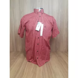 Camisa Tuff Xadrez Vermelho C/ Branco Manga Curta ... - LETÍCIA COUNTRY IMPORT'S