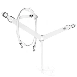 Conjunto Cabeçada e Peiteira Boots Horse Branco