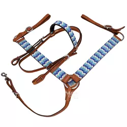 Conjunto Cabeçada e Peiteira em Couro para Sela 48... - LETÍCIA COUNTRY IMPORT'S
