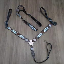 Conjunto Cabeçada e Peiteira Personalizado Master Selas 3896