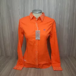 Camisa Feminina Life Western Laranja 6940 - 6940 - LETÍCIA COUNTRY IMPORT'S