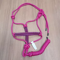 Cabresto para Cavalo 7 nós em Nylon Pink c/ Cabo M... - LETÍCIA COUNTRY IMPORT'S