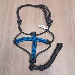 Cabresto para Cavalo 7 nós em Nylon Preto c/ Cabo ... - LETÍCIA COUNTRY IMPORT'S