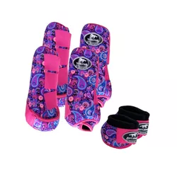 Kit Completo Cloche e Caneleiras Estampado Boots Horse 3748