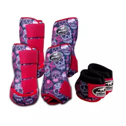 Kit Completo Cloche e Caneleiras Estampado Boots Horse 3757