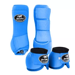 Kit Caneleiras e Cloche Boots Horse Dianteiro Color Azul Turquesa 3709