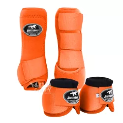 Kit Caneleiras e Cloche Boots Horse Dianteiro Color Laranja 3710
