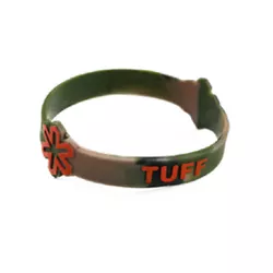 Pulseira Tuff Tie Dye Verde com Logo e Escrita Laranja S/M