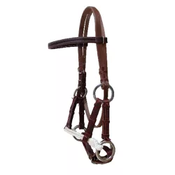 Cabeçada Side Pull de Couro Natural com Oléo Boost Horse